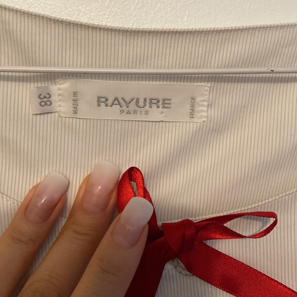 New Rayure stretch short sleeve cotton blouse - Picture 4 of 6